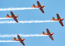 القوات الملكية تنظم استعراضات جوية بشواطئ المضيق ومارتيل بمناسبة عيد العرش