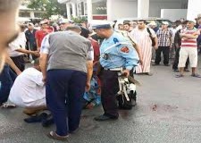 أمام أعين الشرطة.. سائق سيارة يصدم شابا في طنجة ويفر من مكان الحادث